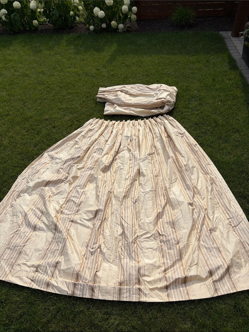 Set of 2 custom made drapes with warming layer and blackout layer 44in/105 + 88L